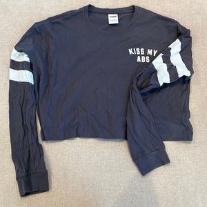 PINK Victoria's Secret Gray Long Sleeve Tee